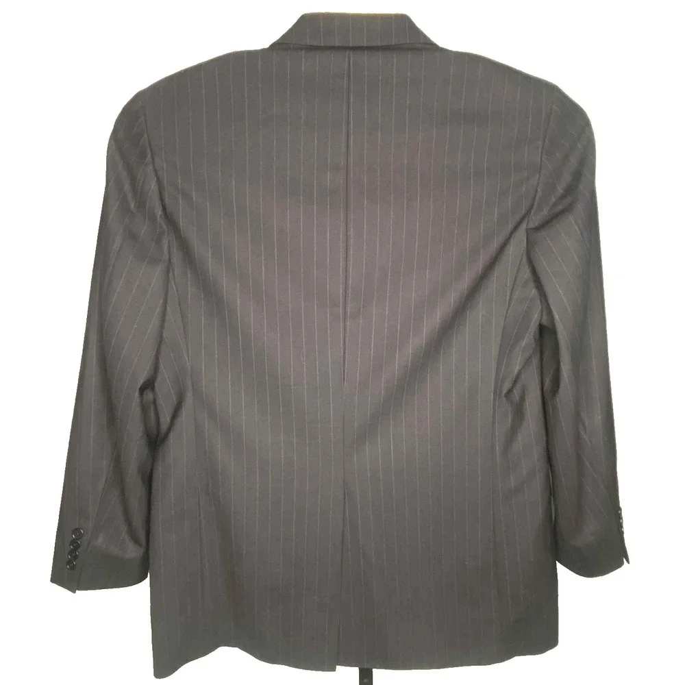 Brooks Brothers 346 Stretch Blazer Men's 44LG Wool blend‎ Navy Blue pinstripe